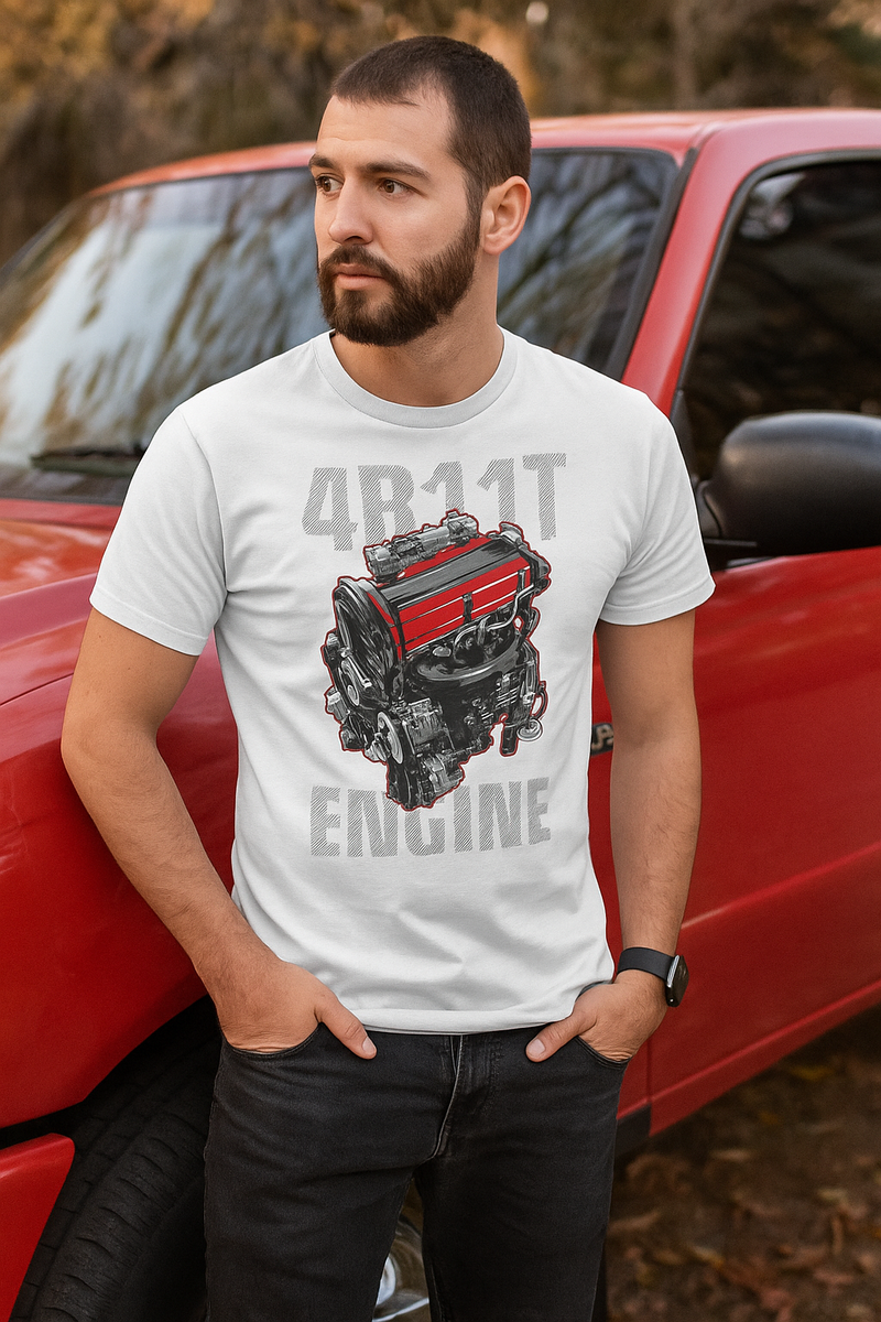 👕 Camiseta 4B11T Engine – White Edition ⚪🔥🚗