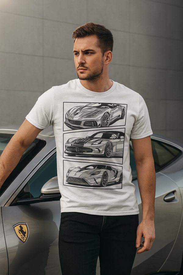 👕 Camiseta Muscle Legends – White Edition ⚪🏎️