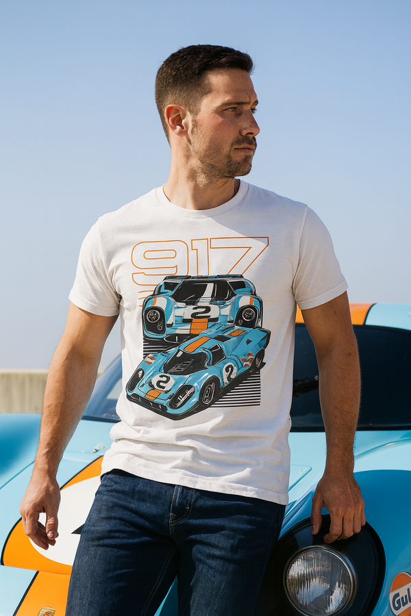 👕 Camiseta Porsche 917 – White Edition ⚪🏁