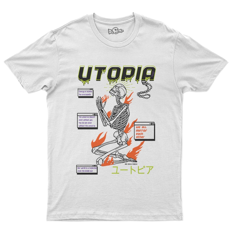 Camiseta Masculina Utopia Streetwear | Algodão Premium ⚡