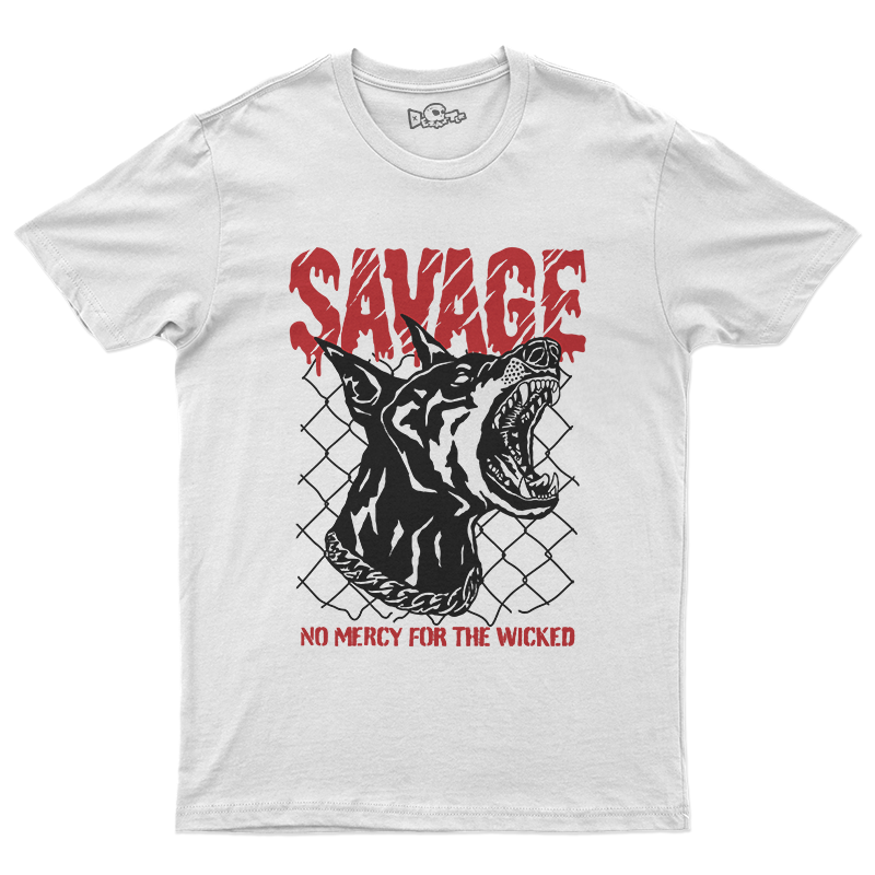 Camiseta Masculina Savage Streetwear (White Edition) | Algodão Premium 🐺⚡