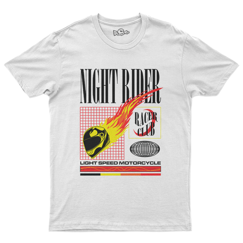 👕 Camiseta Night Rider – Racer Club Edition ⚫🔥🏍️