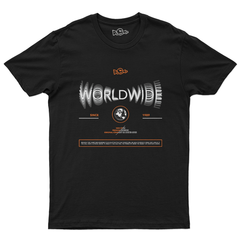 👕 Camiseta Worldwide – Global Street Black Edition ⚫🌍🔥