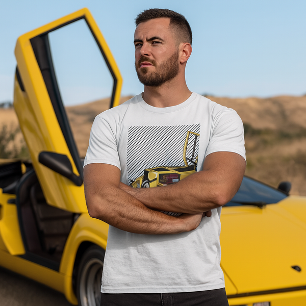 👕 Camiseta Lamborghini Classic – White Edition ⚪🐂💛