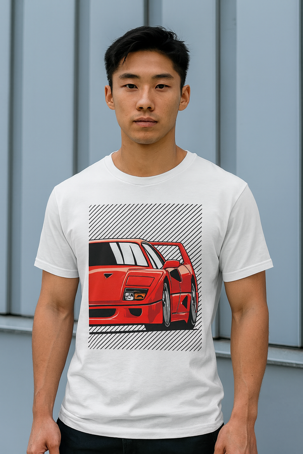 👕 Camiseta F40 Legacy ⚪❤️🏎️