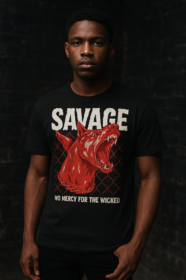 Camiseta Masculina Savage Streetwear | Algodão Premium 🐺🔥