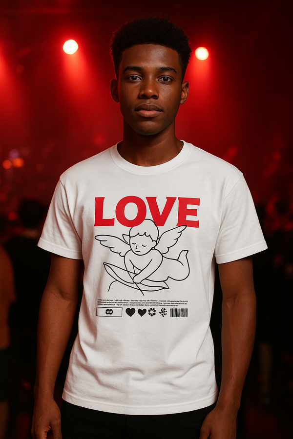 Camiseta Masculina Love Streetwear (White Edition) | Algodão Premium ❤️🤍
