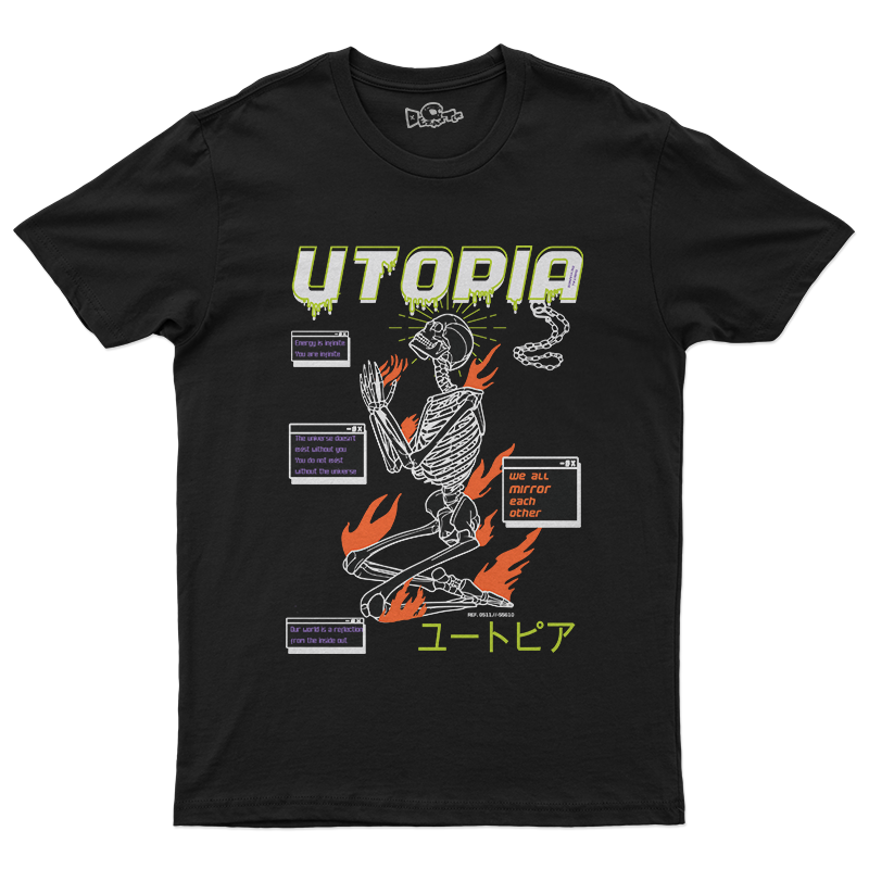 Camiseta Masculina Utopia Streetwear | Algodão Premium ⚡