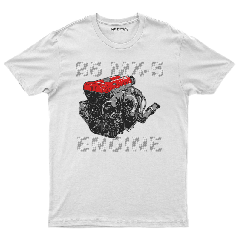 👕 Camiseta MX-5 Engine – White Edition ⚪🔧🚗