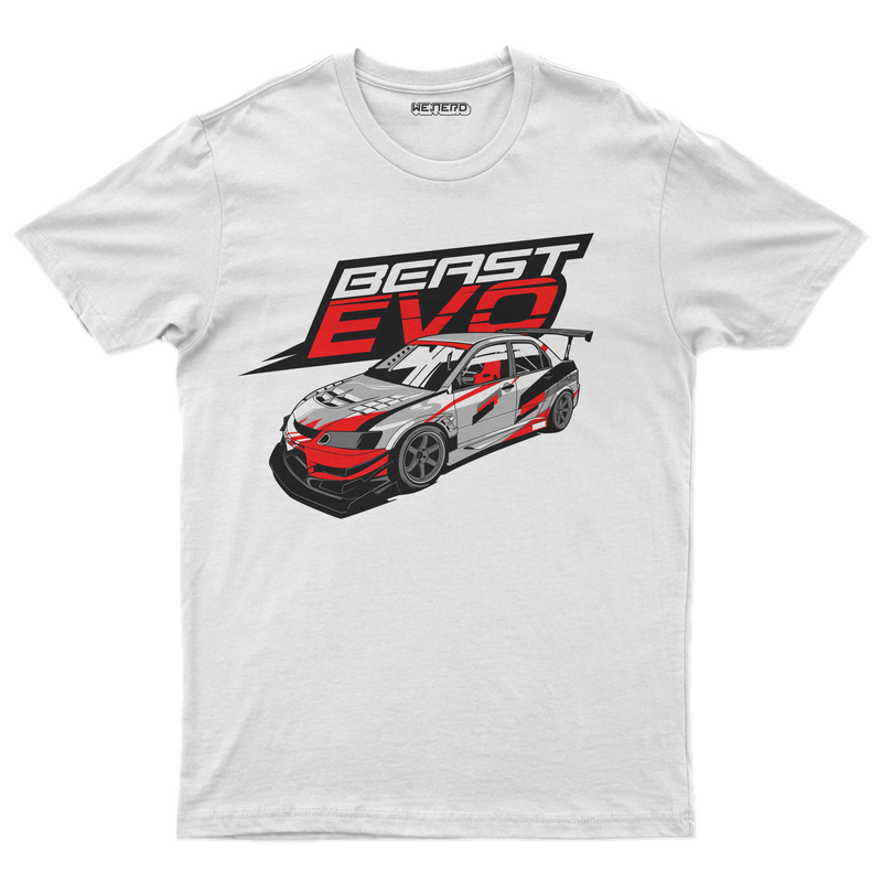 👕 Camiseta Beast EVO – White Edition ⚪🔥🚗