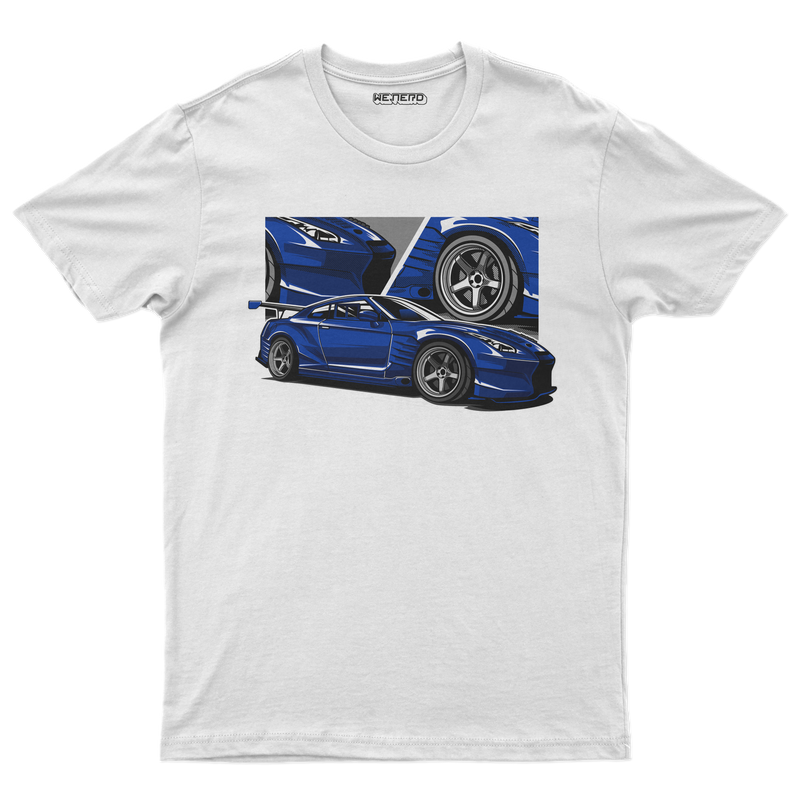 👕 Camiseta Nissan GT-R – Blue Beast Edition ⚪💙🚀