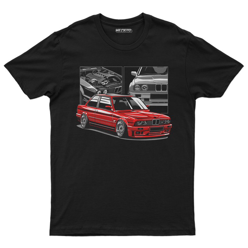 👕 Camiseta BMW M3 E30 ⚫🔴⚪