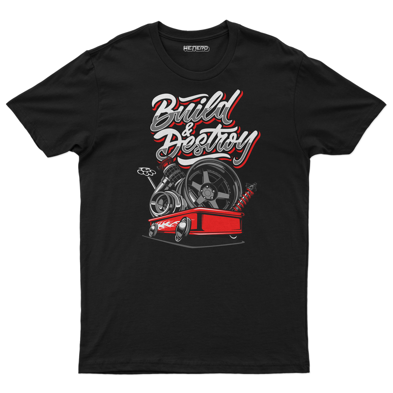 👕 Camiseta Build & Destroy – Street Garage Edition ⚫🔥🔧