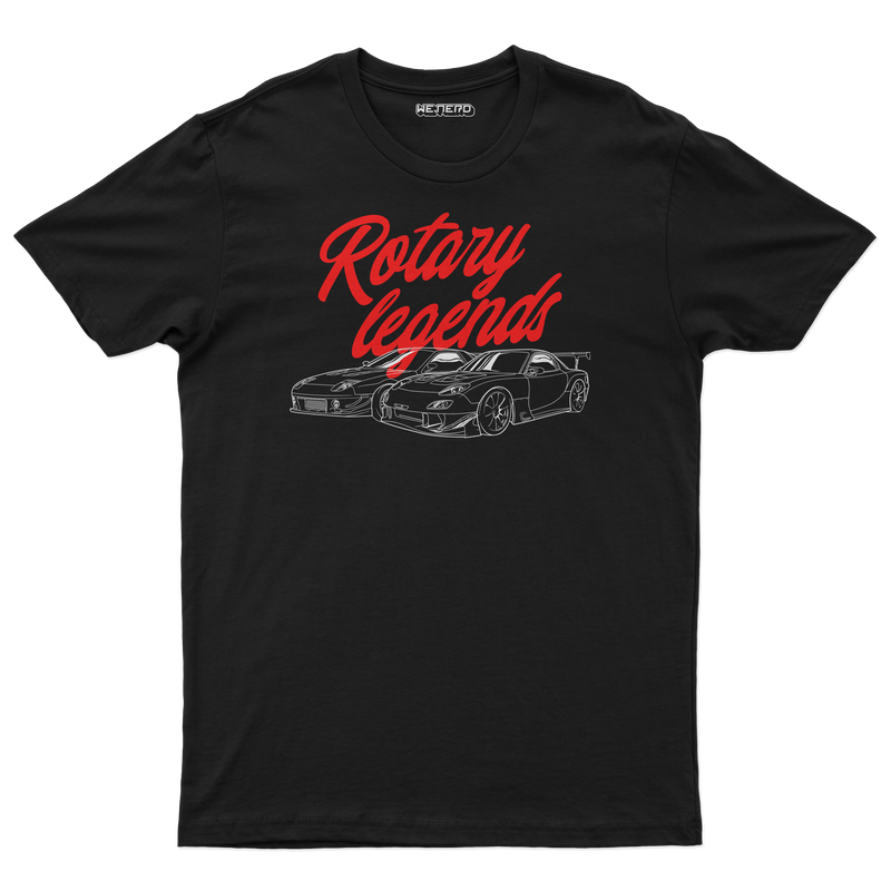 👕 Camiseta Rotary Legends – JDM Icons Edition ⚫🔴🚦