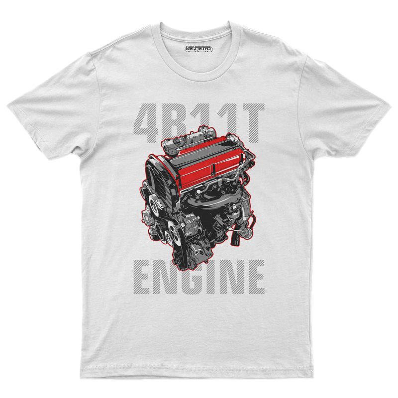 👕 Camiseta 4B11T Engine – White Edition ⚪🔥🚗