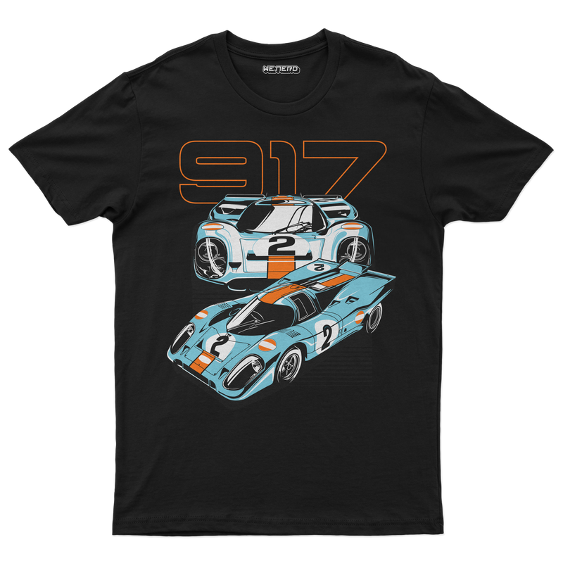👕 Camiseta Porsche 917 ⚫🔵🟠
