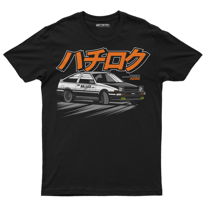 👕 Camiseta AE86 Trueno ⚫🟠🇯🇵