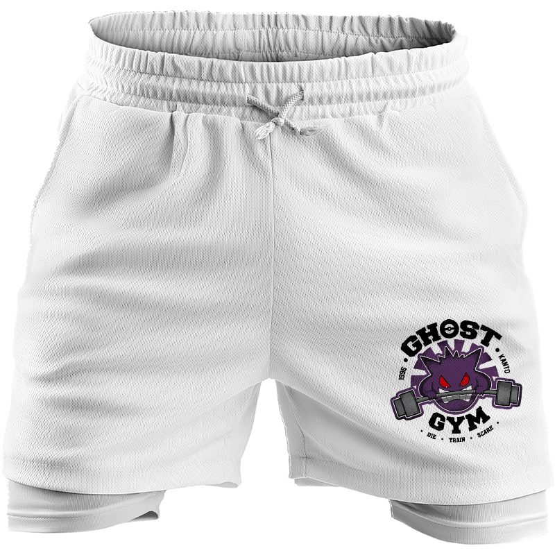 Bermuda Ghost Gym – White Edition ⚪💜