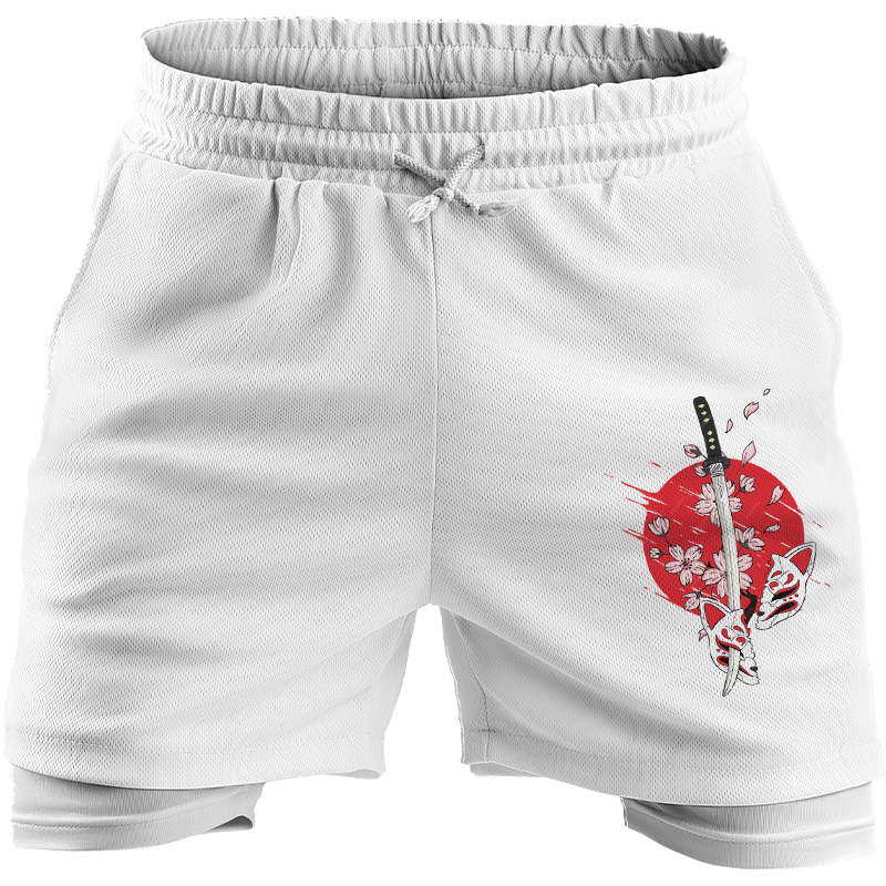 🩳 Bermuda Street Katana – White Edition ⚪🔴