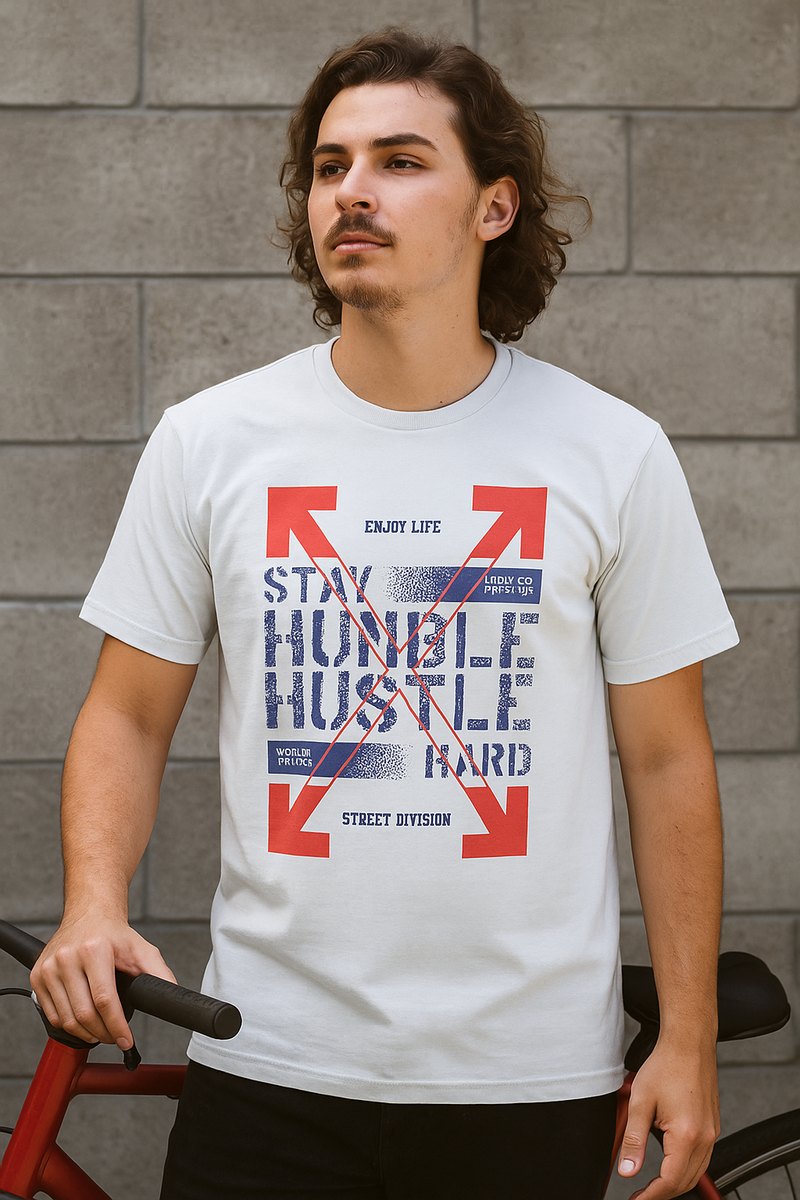 Camiseta Street Division – Stay Humble Hustle Hard ⚡