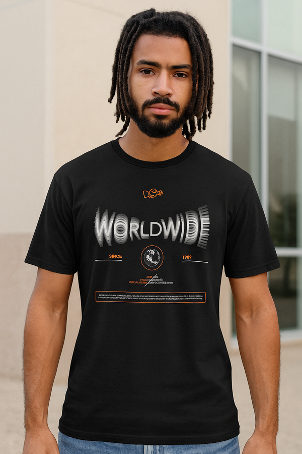 👕 Camiseta Worldwide – Global Street Black Edition ⚫🌍🔥