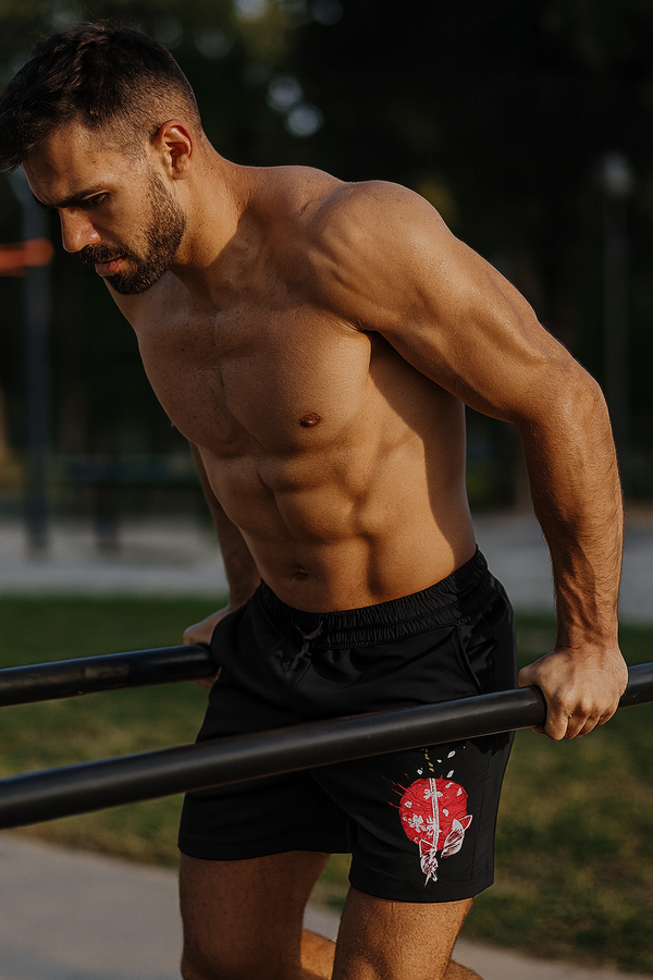 👖 Bermuda Katana – Samurai Spirit Black Edition ⚫🔴⚔️