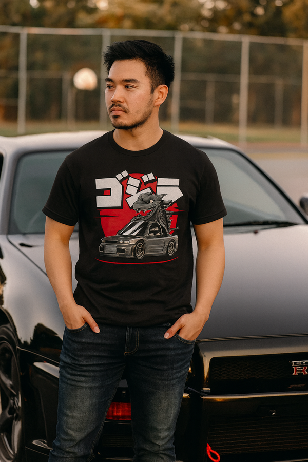 👕 Camiseta Skyline Godzilla ⚫🐉🇯🇵