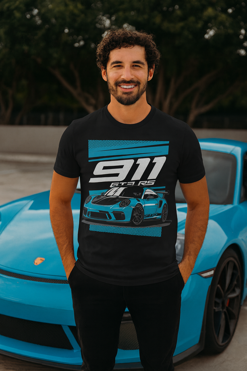 👕 Camiseta 911 GT3 RS ⚫💙🏁