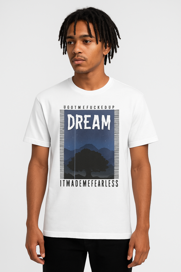 Camiseta Masculina Dream Streetwear White | Algodão Premium